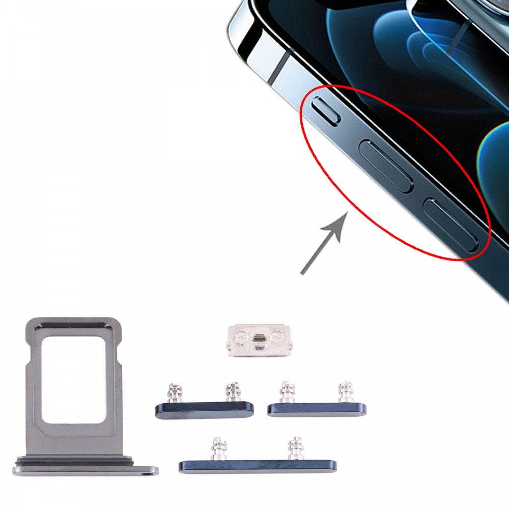 sim card tray side keys for iphone 12 pro max blue