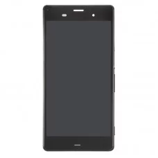 LCD Display + Touch Panel con marco para Sony Xperia Z3 (Dual SIM Version) / D6633 / L55U (Negro)