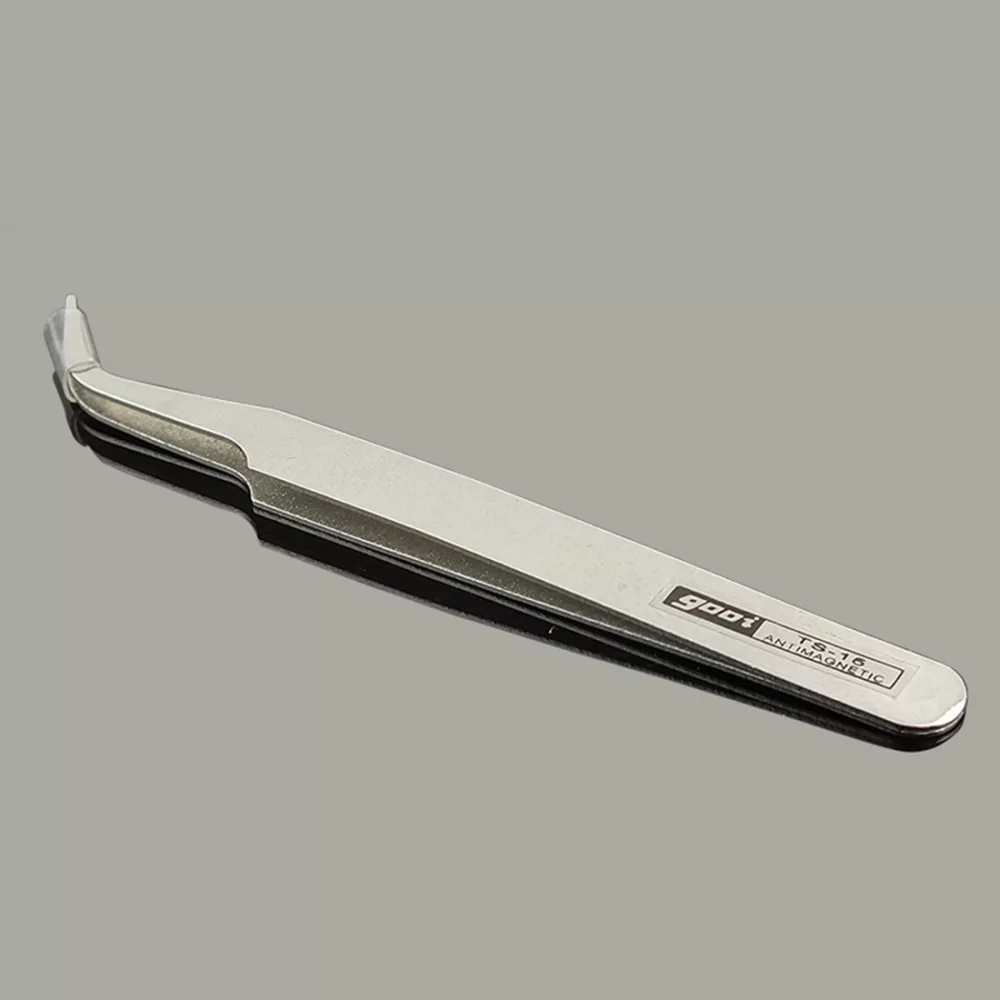 Gooi TS-15 Steel Bend pinzeta (Silver)