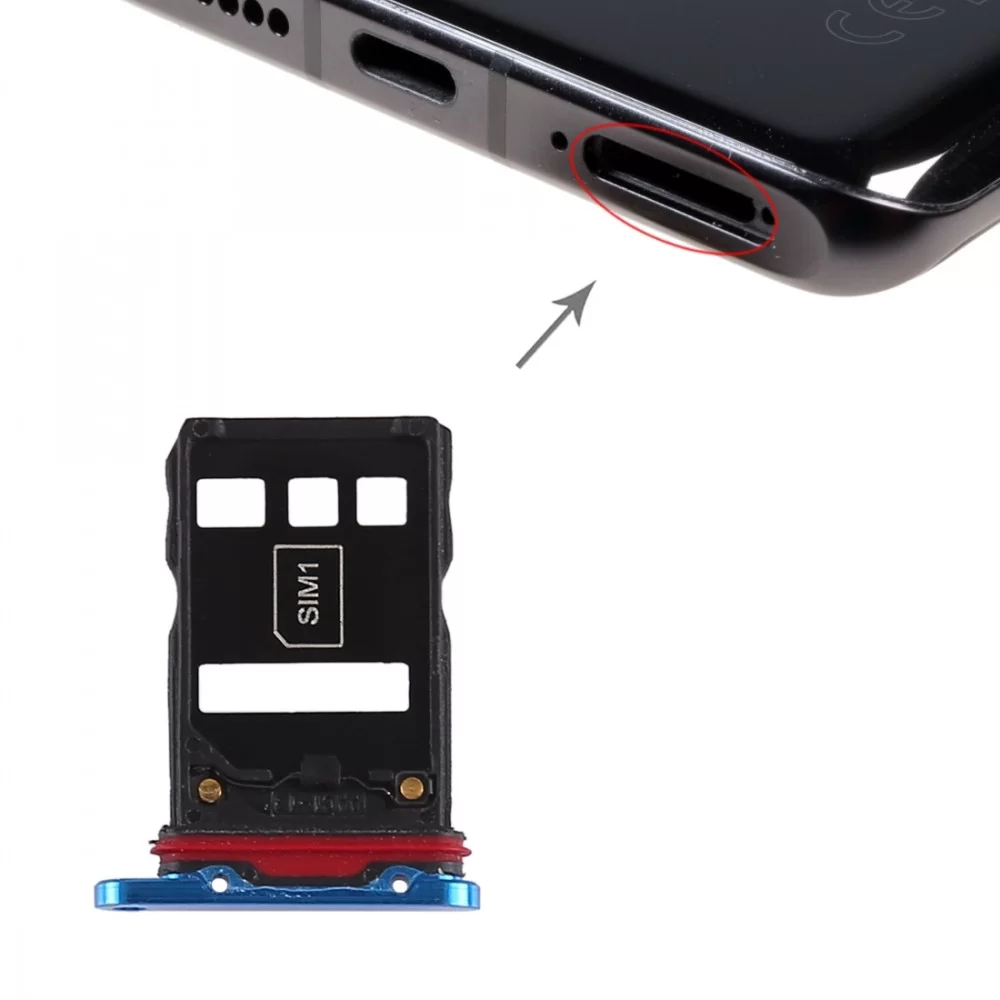 SIM-kártya tálca + SIM-kártya tálca a Huawei P30 Pro-hoz (kék)