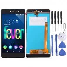 LCD képernyő és digitalizáló teljes összeszerelés a Wiko-láz 4g (fekete) számára