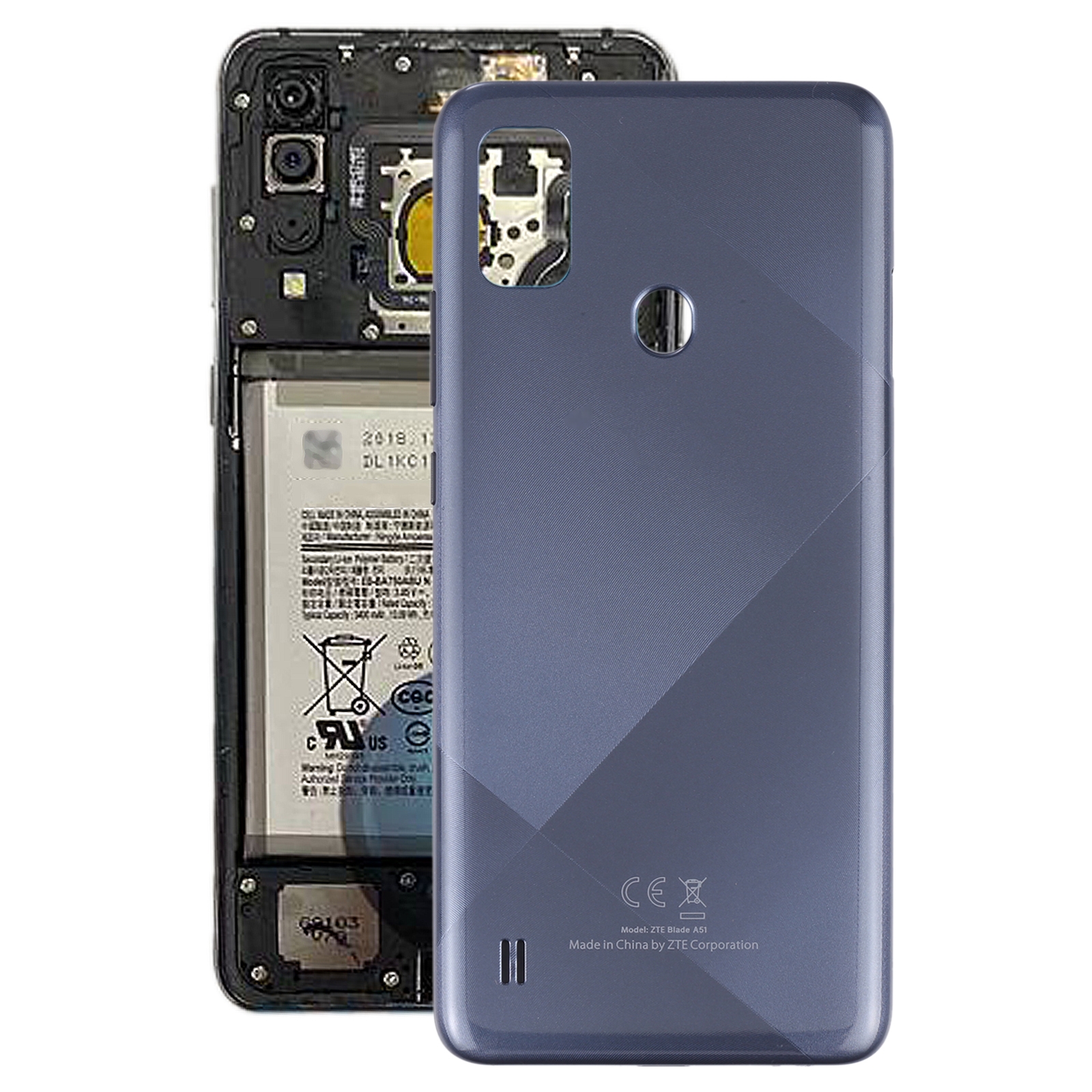 Аккумуляторная крышка для ZTE Blade A51 2021 (серый)